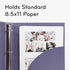 U Brands Eco-Conscious Celestial 1" Binder, Purple with Gold Metal O-Rings