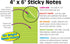 Better Office Products Lined Sticky Notes, 4 x 6, 6 Pack, 300 Sheets (50/Pad), Self Stick Notes with Lines, 6 Bright Assorted Colors, Post Memos, Strong Adhesive, 6 Pads by Better Office Products