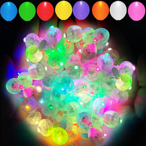 Aogist 100pcs Mutilcolor Balloon Lights, Long Standby Time Waterproof Mini Ball Light,