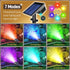 suifazy IP65, 7 26 2 Pack) RGB Solar Lights Outdoor Waterproof Lighting Modes Color Changing LED Solar Spot Lights