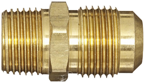 Anderson Metals 54048-1008 Brass Tube Fitting, Half-Union, 5/8" Flare x 1/2" Male Pipe