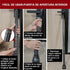 Jammer (1 Pack,Grey) AceMining Upgraded Door Security Bar & Sliding Patio Bar, Heavy Duty Stoppers Adjustable for Home