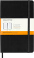 Moleskine Classic Notebook, Hard Cover, Medium (4.5" x 7") Ruled/Lined, Black, 208 Pages
