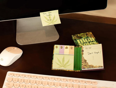 The Unemployed Philosophers Guild High Notes Sticky Icky Notes, Pot Themed 3.25" by 4.25" Booklet with Self-Sticky Notes