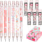 Sabary Kawaii Mechanical Pencil Set with Peach Mechanical Pencils, 0.5 mm Pencil Refills, and Cute Peach Erasers for
