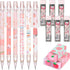 Sabary Kawaii Mechanical Pencil Set with Peach Mechanical Pencils, 0.5 mm Pencil Refills, and Cute Peach Erasers for