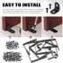 Hilitchi 20 Pack) Stainless Steel Black L Bracket Corner Brace and Straight Bracket with Screws Corner Fastener