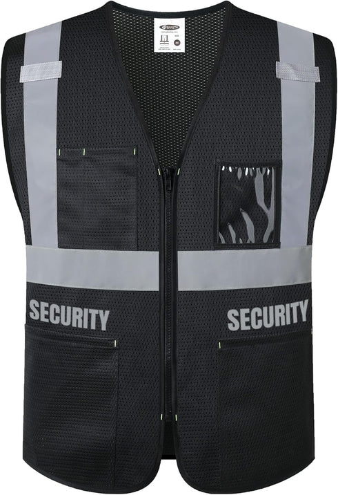 JKSafety Security Vest for Security Guard Hi Vis Safety Vest for Men