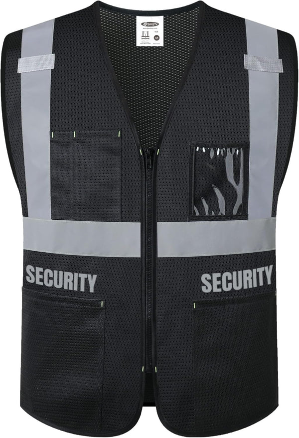 JKSafety Security Vest for Security Guard Hi Vis Safety Vest for Men