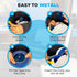 Excell EX-17 Steel Desk Top Tape Dispenser: 3" Wide, Blue/Grey + LuxProdX Sticker, Model EX-17/3IN