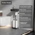 7 VOLDRA Toilet Paper Holder Stand with Shelf, Free Standing Black Toilet Paper Roll Holder with Wipes Storage Drawer
