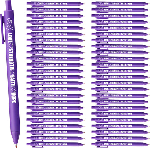 Purple Ribbon Awareness Pens, Domestic Violence, Alzheimer's, Pancreatic Cancer, Lupus Awareness Products