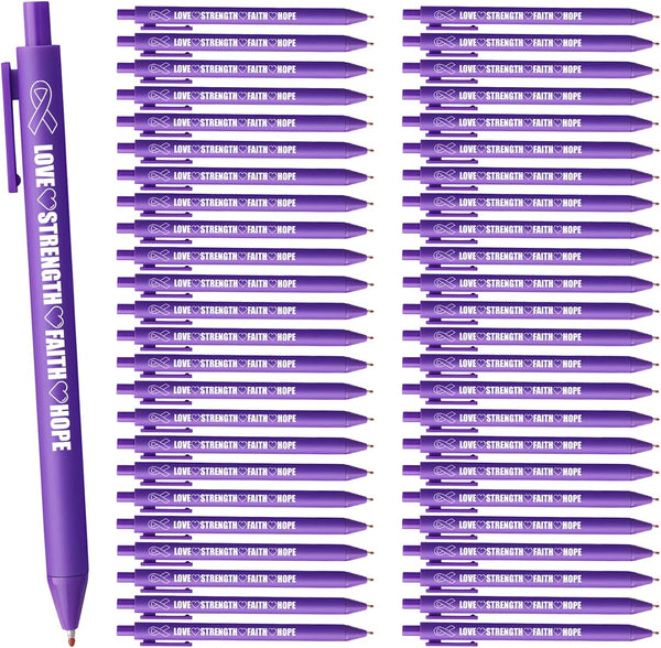 Purple Ribbon Awareness Pens, Domestic Violence, Alzheimer's, Pancreatic Cancer, Lupus Awareness Products