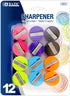 BAZIC Pencil Sharpener, Single Hole Blade, Standard Size Pencils, Round One Blades, 12 Count