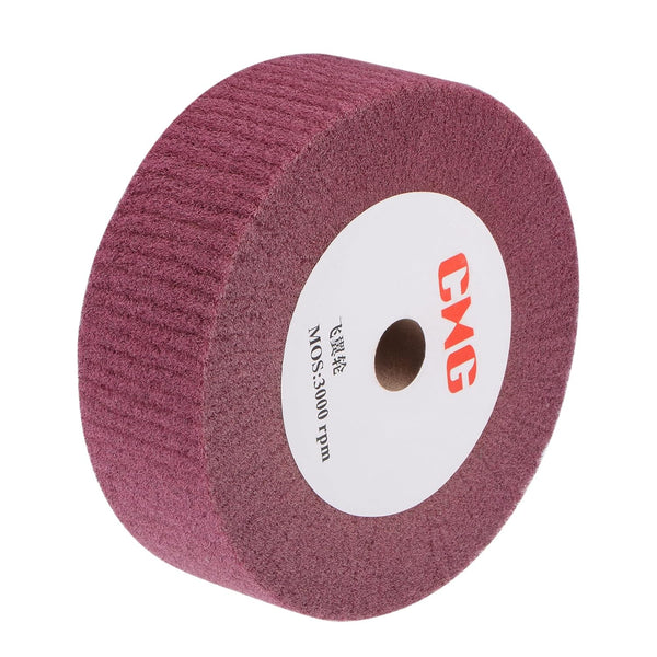 uxcell 150mm x 50mm 320 Grit Non-Woven Polishing Wheel for Stainless Steel Copper