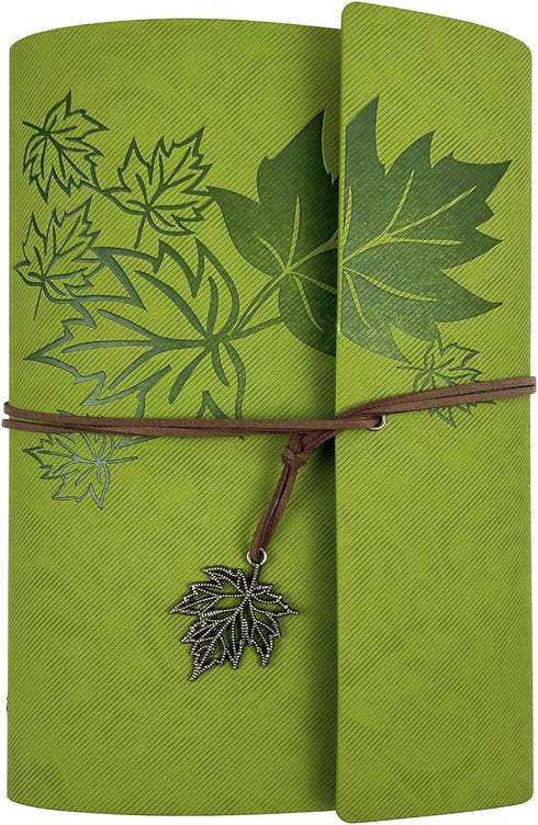 Leather Writing Journal Notebook, Classic Spiral Bound, Refillable Diary Sketchbook for Girls and Boys