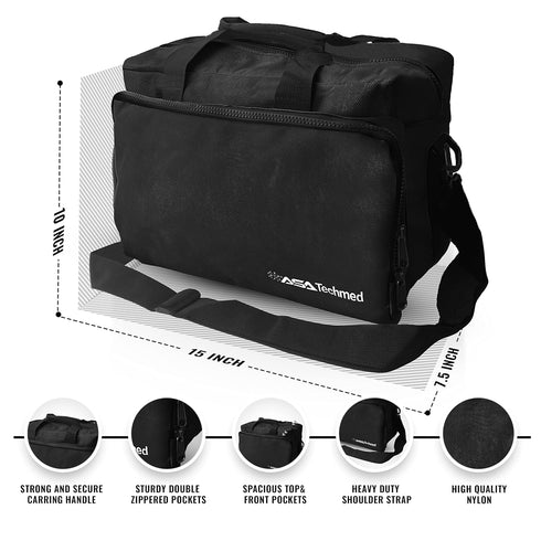 ASA TECHMED Nurse Bag for Medical Equipment, Nurse Accessories Bag Ideal for Doctors, Nurses, Home Health Aids, Medical