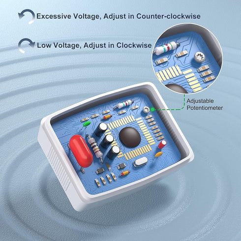 Eversame AC Voltage Meter, 80-300V LCD Digital RV Voltage Meter, 110 220V Panel Power Test Monitor (3 Pack)