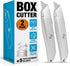 INTERNET'S BEST Premium Utility Knife Set - Retractable Box Cutter with Metal Handle & Extra Blades