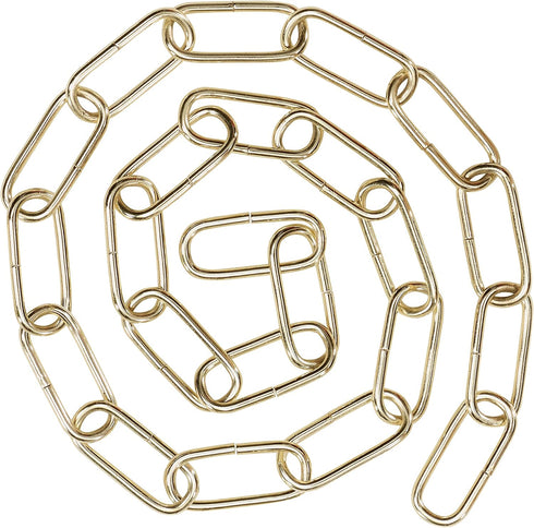 Aspen Creative Warm Brass, 21120-13-1, Steel 3 Feet Heavy Duty Chain for Hanging Fixture/Swag