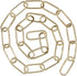 Aspen Creative Warm Brass, 21120-13-1, Steel 3 Feet Heavy Duty Chain for Hanging Fixture/Swag