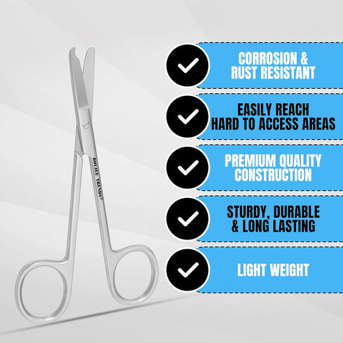 Boujee Trends 13cm Suture Stitch Scissors with Crescent Delicate Hook Surgical Nursing Medical Scissors Perfect