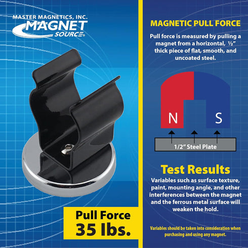Master Magnetics Ceramic Round Base Magnet - Heavy-Duty Strong Magnets, 2-Pack
