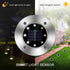 ZGWJ Solar Ground Lights, 8 LED Disk Lights for Outdoor Garden, Landscape, Lawn Pathway, 8 Pack, White