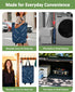 Dxiywa Foldable Rolling Bag, Portable Small Shopping Cart with Wheels, Collapsible Shopping Tote with Stylish Pattern