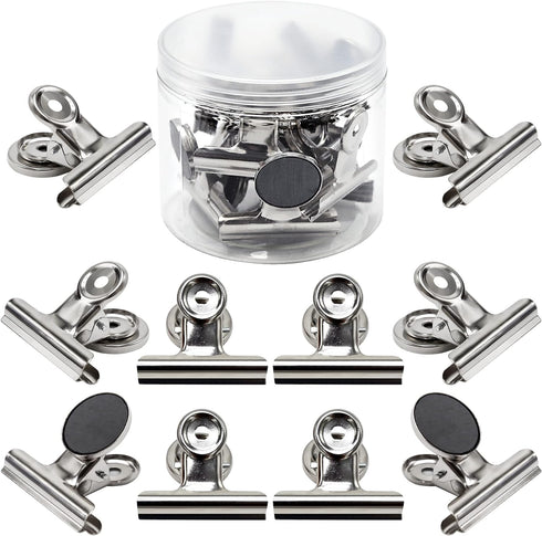 Magnetic Clips 2 Inch, Heavy Duty Metal Clips for Refrigerator, 10 Pack Strong Magnet Clips for Fridge, Whiteboard,