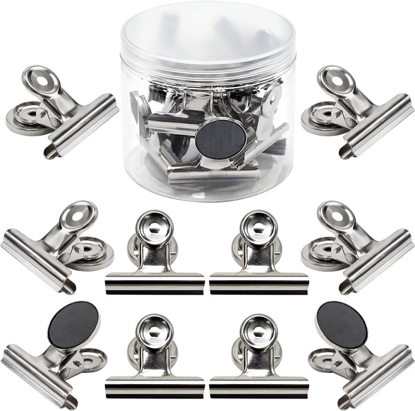 Magnetic Clips 2 Inch, Heavy Duty Metal Clips for Refrigerator, 10 Pack Strong Magnet Clips for Fridge, Whiteboard,