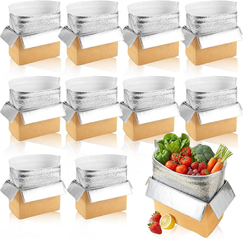 Generic 10 Pack Insulated Shipping Box - Cold Shipping Boxes With Foil Liner