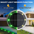 2 Pack IP68 Peasur Mini Solar Ground Lights Outdoor, Flat Solar Powered Disc Lights, Waterproof, Anti-Rust, Landscape