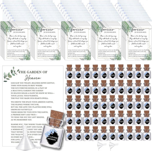 Qpige Bulk 50 Memorial Cards Funeral Favors for Guest, Funeral Wake Celebration of