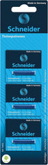 Schneider Ink Cartridge, Ball Closure, Refill for Fountain and Rollerball Pens, Blue Ink, Pack of 3 Boxes/6 Cartridges