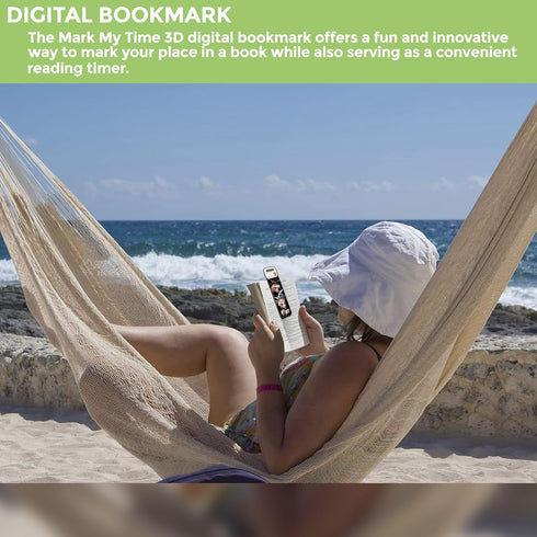 Mark-My-Time Digital Bookmark, Reading Timer and Bookmark for Kids, 3D Dinosaur