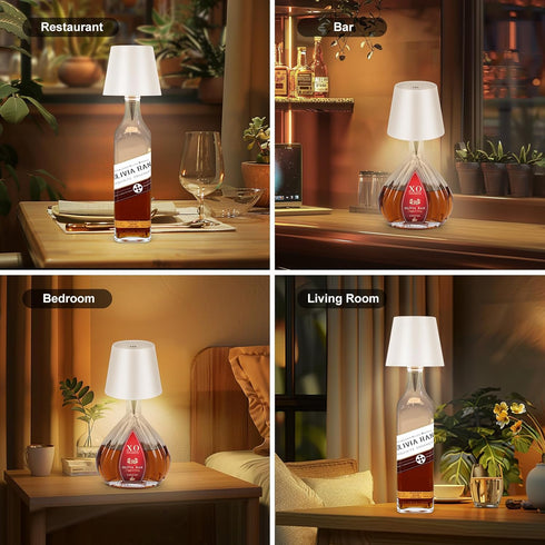 Lamp,2025 3 1pc) Wireless Bottle New Color Rechargeable Wine Bottle Lights for Bars Restaurants (White