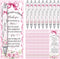 Sayglossy 50 Sets Pink Baby Shower Pens with Thank You Cards Baby Shower