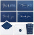 T&M Quality Designs LLC 100 Thank You Cards with Envelopes and Stickers - 4 Unique Navy