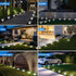 6 Pack IP68 Peasur Solar Ground Lights Outdoor, Flat Solar Powered Disc Lights, Waterproof, Anti-Rust, Landscape