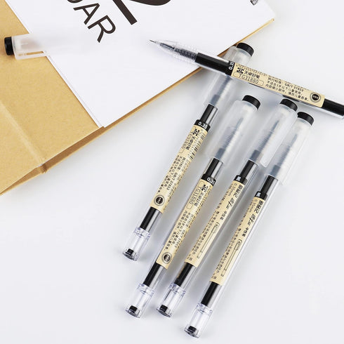 Black Gel Ink Pen, Ultra Fine Point 0.35mm, 12 Count Office School Stationery Supply, Japanese Style