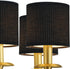 Lamp,Set 2,Small Drum,5.4"5.4"H5.2",TC BULB,Black LAMPWELL KETTE Clip-on Pleated Fabric Lamp Shades for for Table