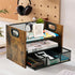 Wood Desk Organizer with Drawer, Paper Tray, File Organizer, Document Organizer for Office Accessories Storage