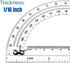 Mr. Pen Protractor, 6 Inches, Pack of 3 for Precise Measurements