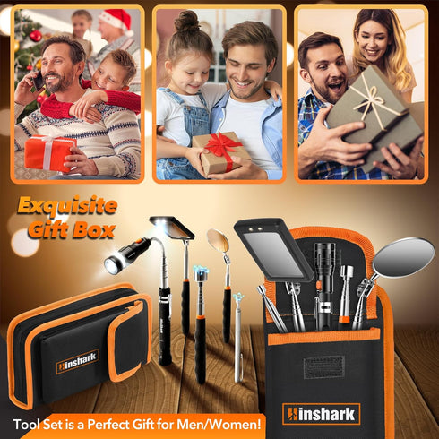 Set, Gifts for Men, Extendable Telescoping Magnetic Pickup Tools Anniversary Birthday Gift for Men Dad Husband Him
