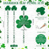 St. Patrick's Day Pencils Shamrock Pencils with St. Patrick's Day Card, Green Pencils with Shamrock Greeting Cards for Gift Prize Supplies (100 Sets) by Zhanmai