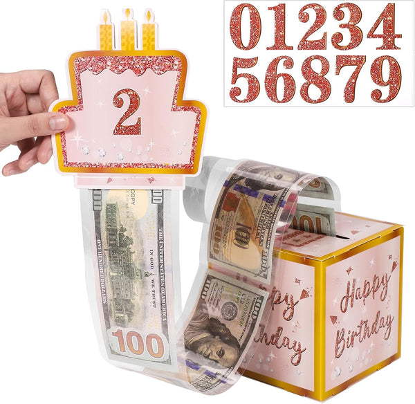 Generic Happy Birthday Money Pull Box, Money Box Cash Gift Money Roll Pull