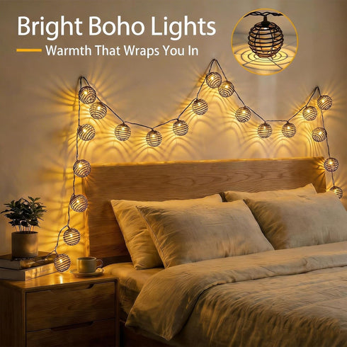 10 Bulbs Decor(9.84FT) Vigdur Patio String Lights Outdoor, Brown Globe Lantern String Lights with Plug in, Connectable