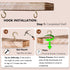 SFXENLK 2-Pack 6 Cubicle Shelf for Fabric Walls, Wooden Cubicle Corner Shelf with Cable Hole and Hooks, Cubicle Hanging