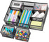 Marbrasse 3 Packs Desk Drawer Organizers - Metal Mesh Dividers with 9 Adjustable Compartments for Desktop